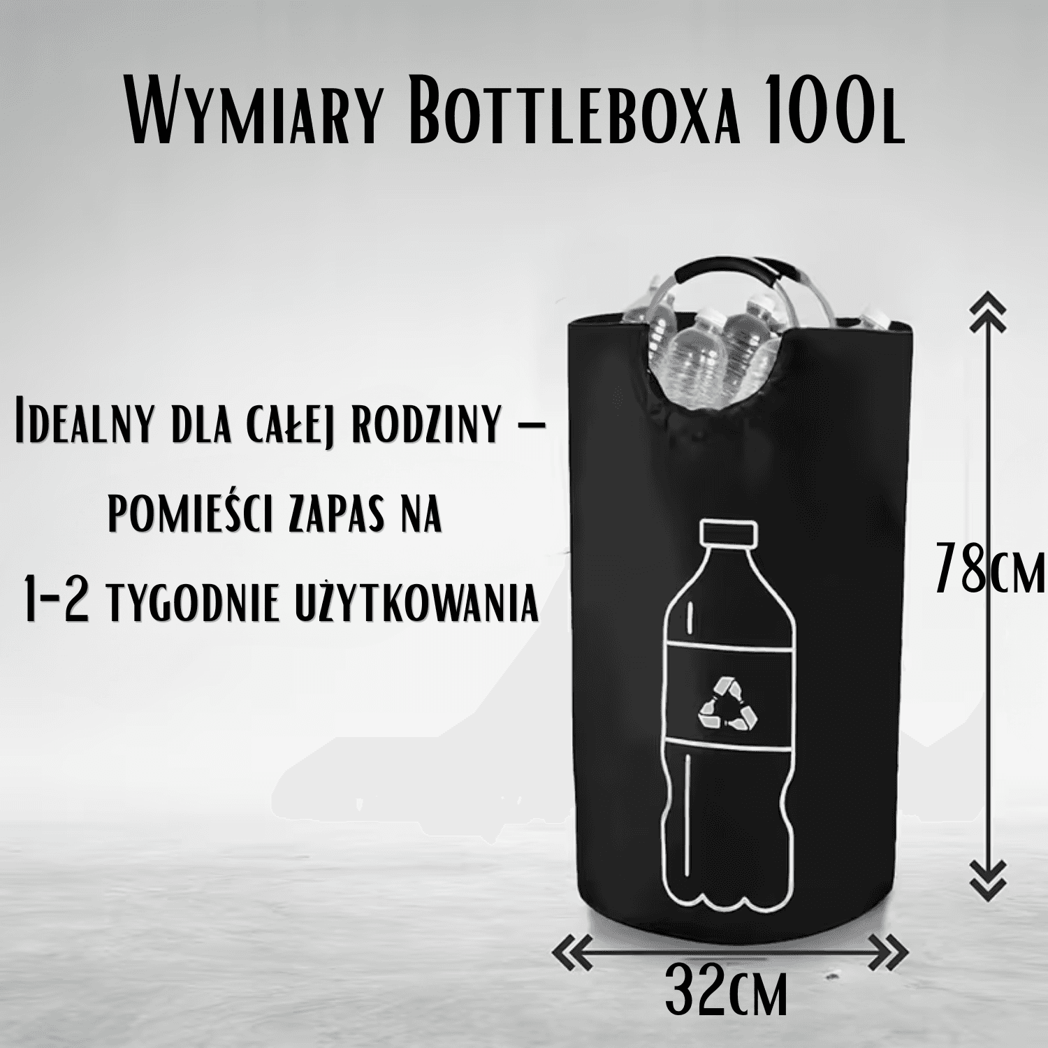 BottleBox 82L – Koniec Bałaganu! Duży Organizer na Butelki Składany Kosz XL